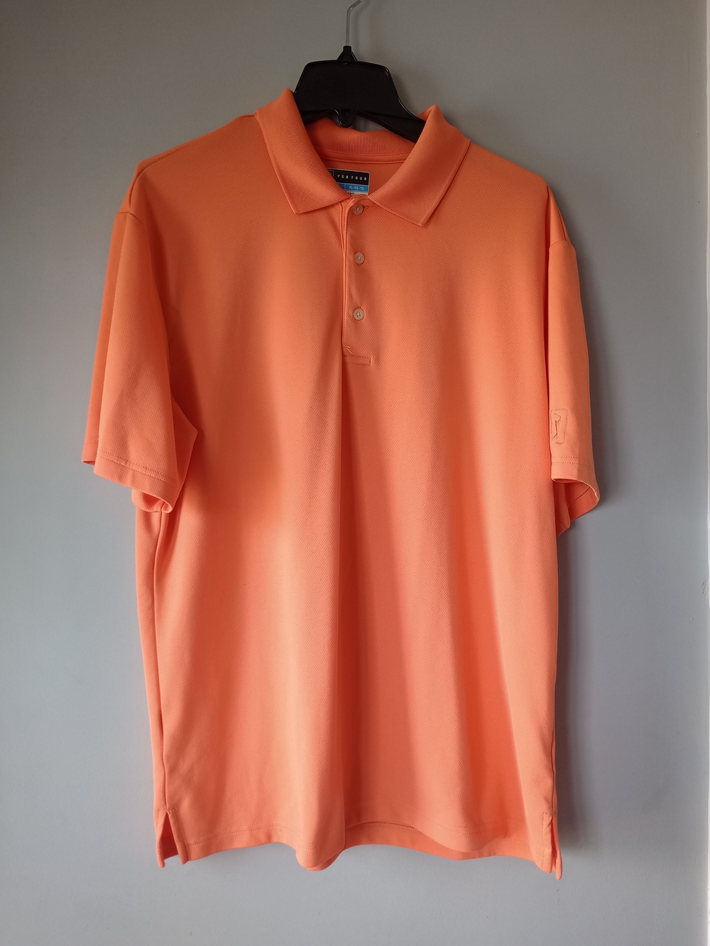 PGA Tour Airflux Orange Polo Short Sleeve Shirt XL Golf Gorpcore Preppy Dadcore